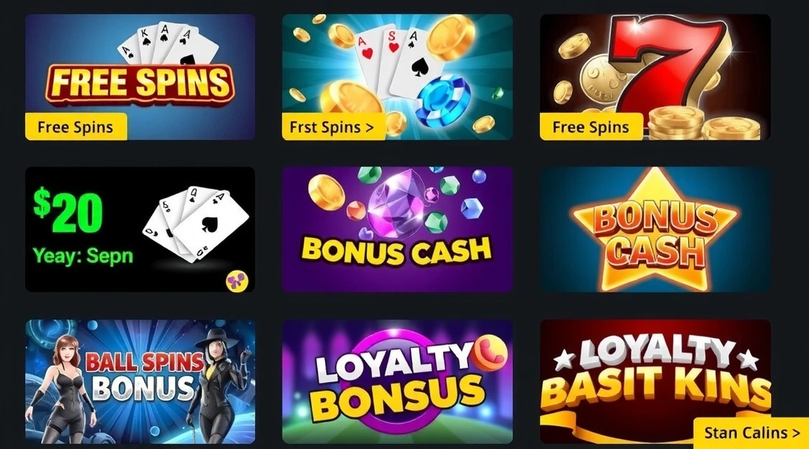 Ilustración de bonos y promociones de casino