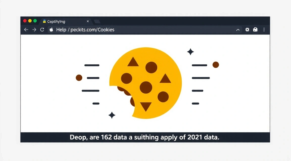 Ilustración de una galleta digital representando una cookie en un navegador web