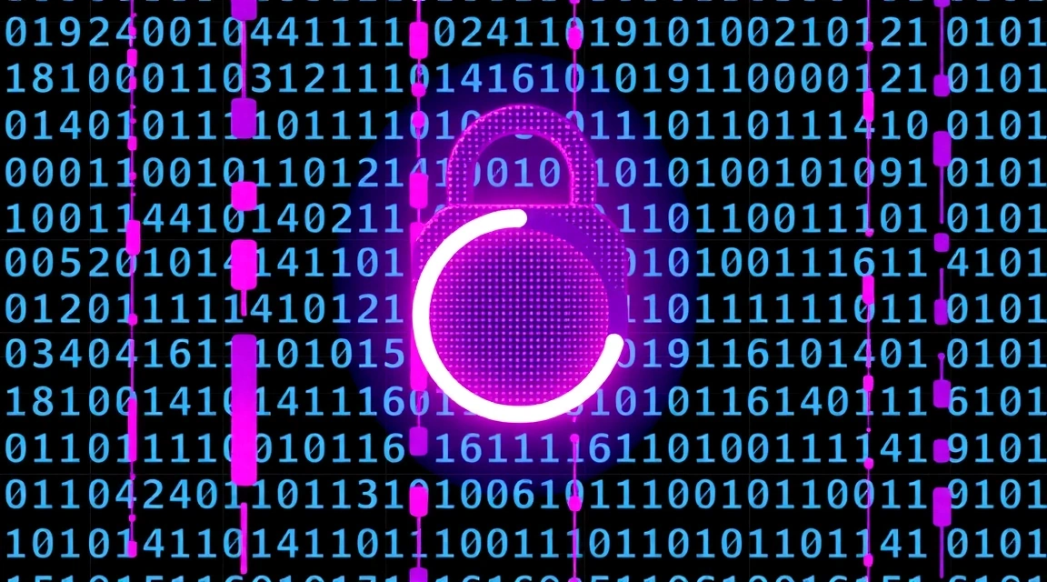 Ilustración de un candado digital simbolizando seguridad de datos