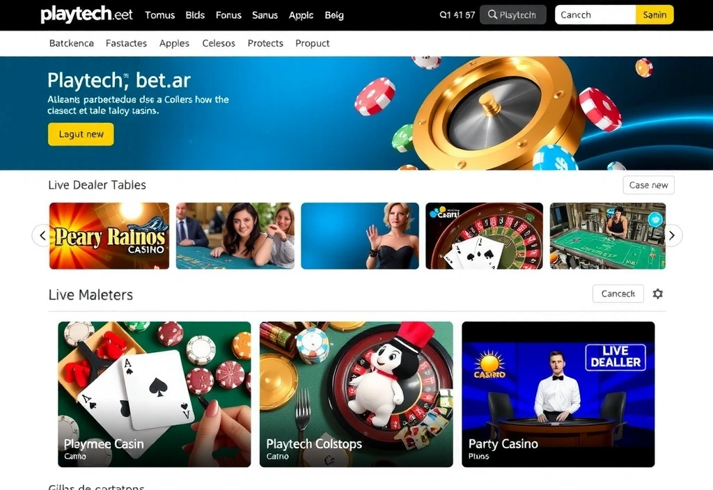 Captura de pantalla del sitio Playtech.bet.ar